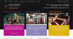 Desktop Screenshot of amadeus-equipment.co.uk